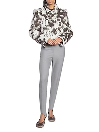 Vudy Cow-Print Wool-Blend Jacquard Jacket
