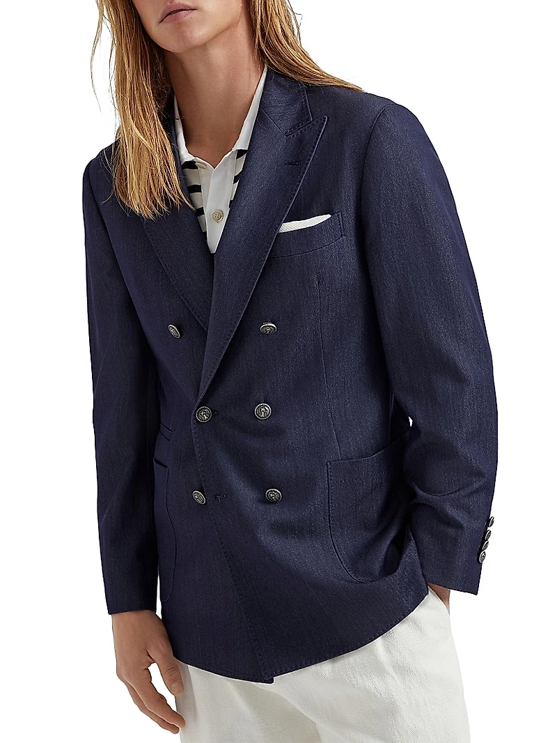 One and A Half Breasted Deconstructed Blazer