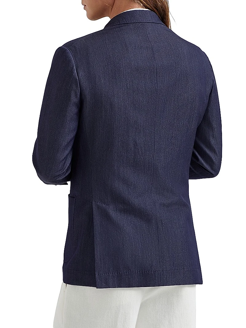 One and A Half Breasted Deconstructed Blazer