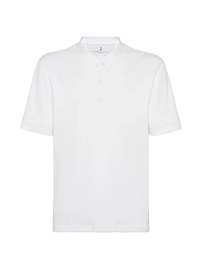 Ribbed Stretch Cotton and Modal Jersey T-Shirt