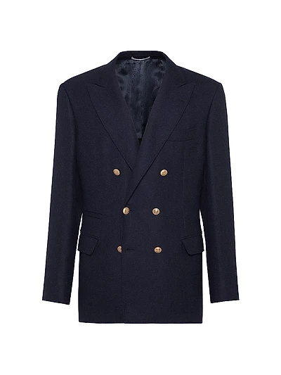 Textured Stripe Diagonal One a Half Breasted Deconstructed Blazer