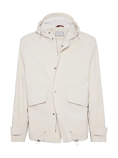 Water Resistant Bonded Cotton Short Parka Jacket