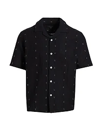 Avery Embroidered Cotton-Linen Shirt