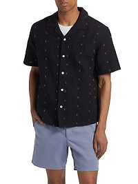 Avery Embroidered Cotton-Linen Shirt