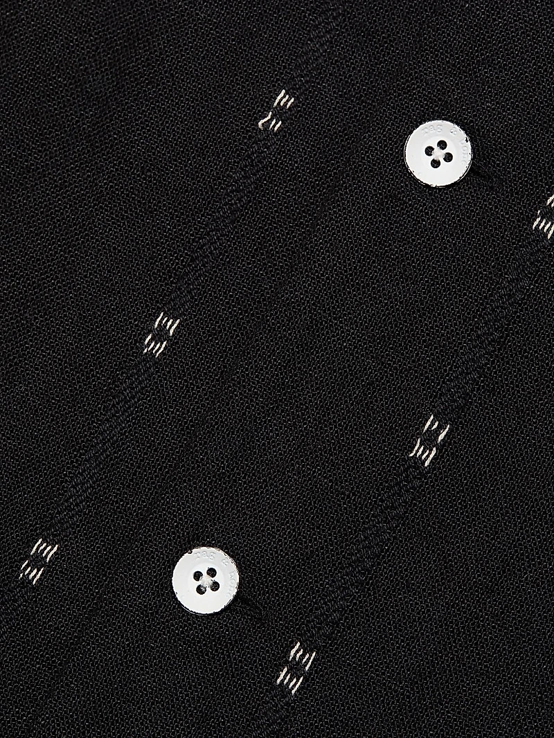 Avery Embroidered Cotton-Linen Shirt