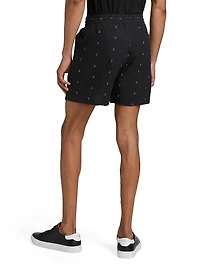 Marc Embroidered Cotton-Linen Shorts