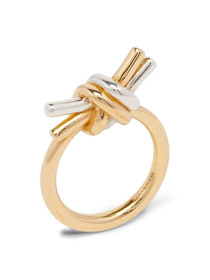 18k Gold-Plated Knotted Ring