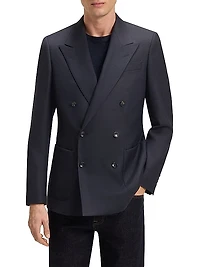 Beckham x Boss Double-Breasted Blazer in Stretch Wool