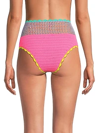Brinley High-Rise Crochet Bikini Bottom