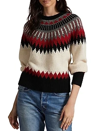 Fair Isle-Inspired Wool-Cashmere Sweater