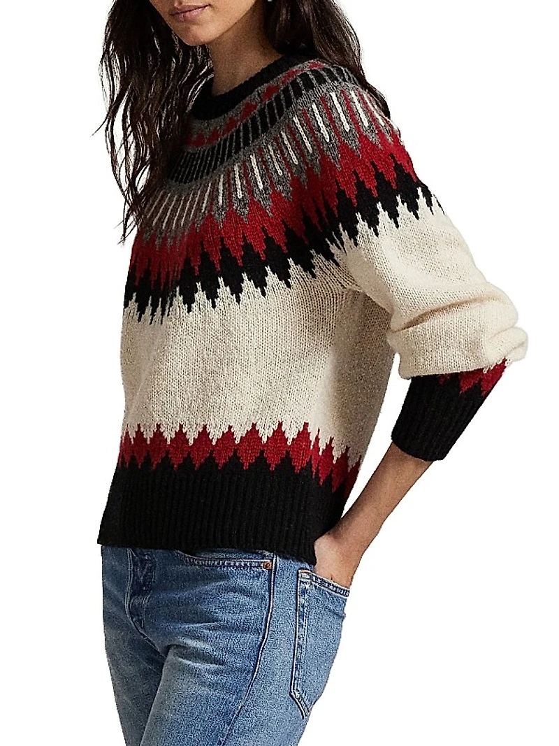 Fair Isle-Inspired Wool-Cashmere Sweater