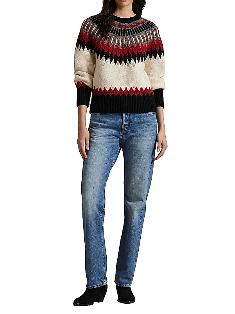 Fair Isle-Inspired Wool-Cashmere Sweater
