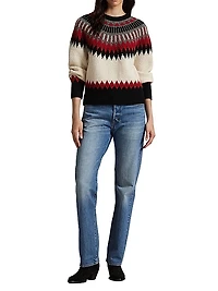 Fair Isle-Inspired Wool-Cashmere Sweater