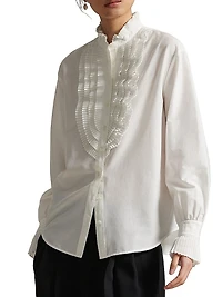 Ruffled Relaxed Woven Blouse