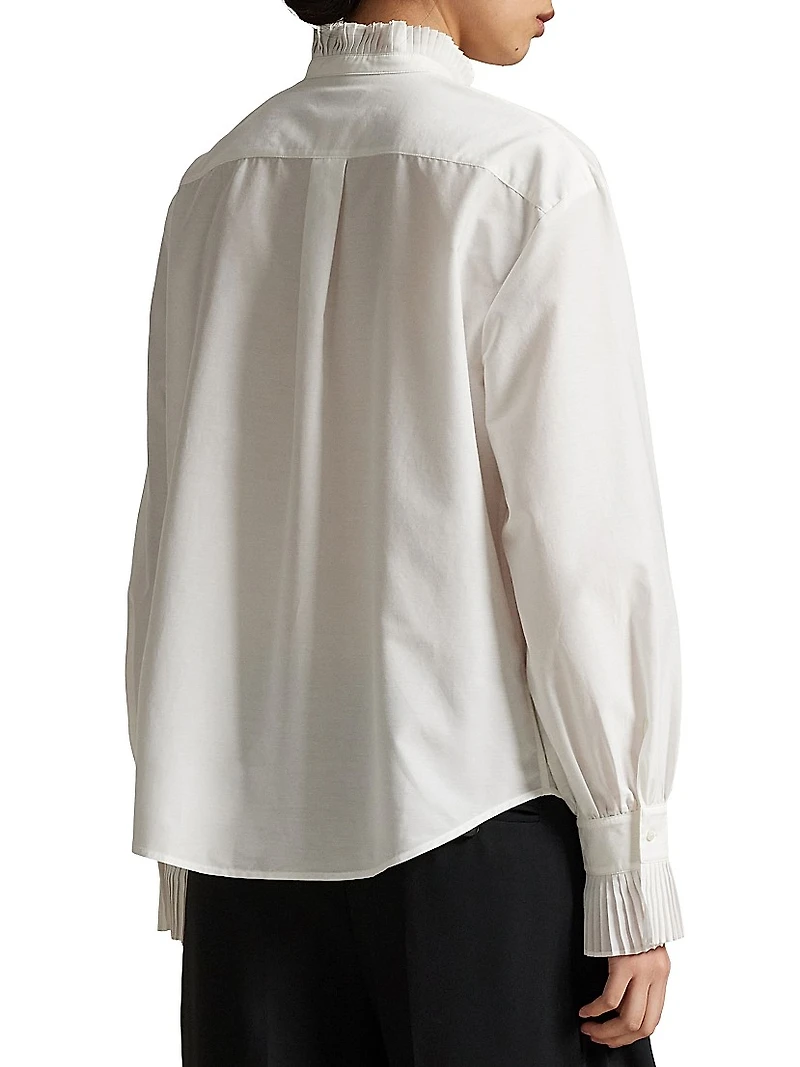 Ruffled Relaxed Woven Blouse