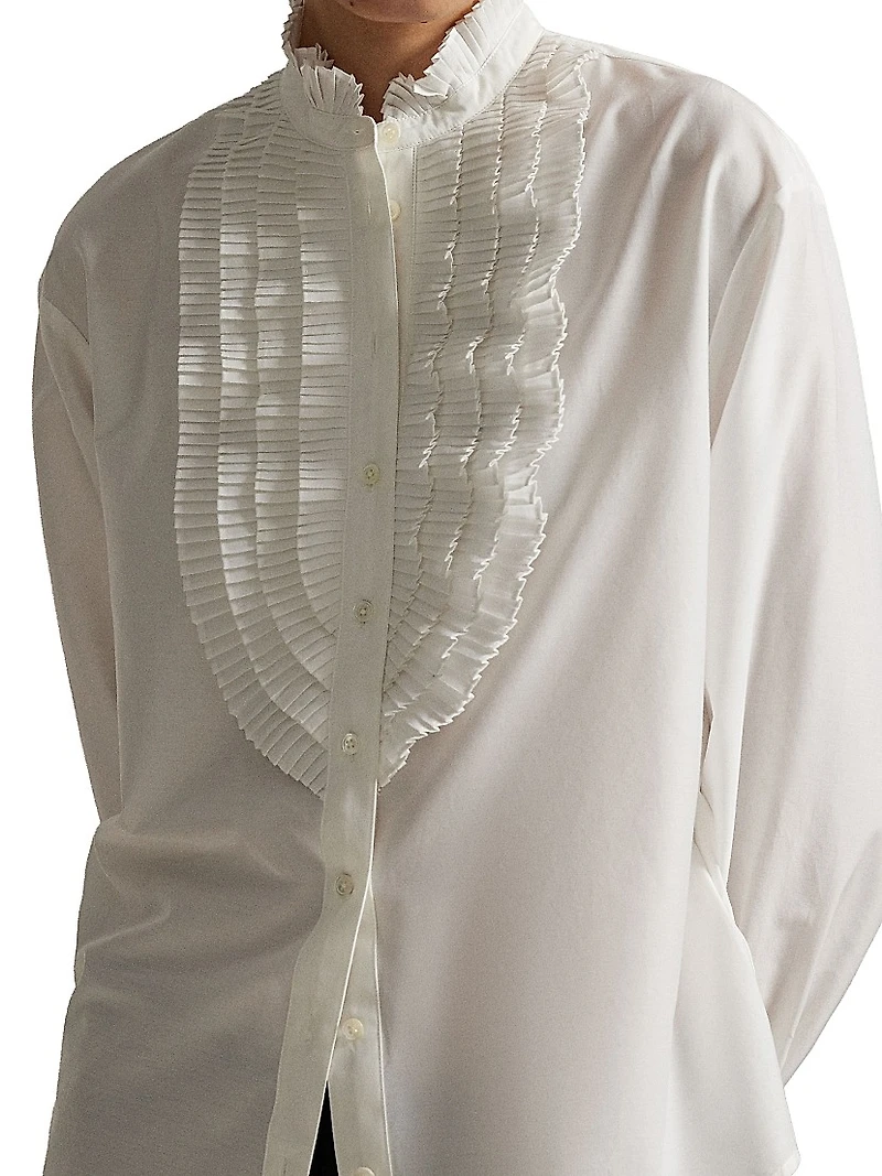 Ruffled Relaxed Woven Blouse