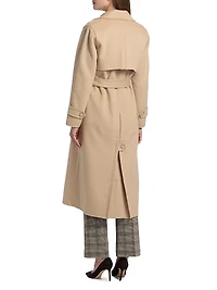 Ren Wool Double-Breasted Trench Coat