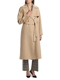 Ren Wool Double-Breasted Trench Coat