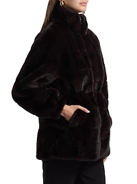 The Eliana Faux- Fur Zip-Front Coat