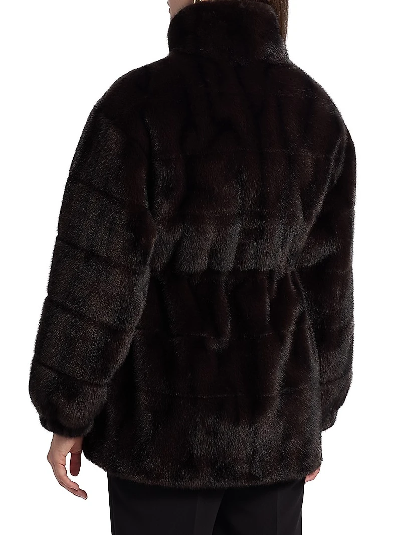 The Eliana Faux- Fur Zip-Front Coat