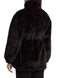 The Eliana Faux- Fur Zip-Front Coat