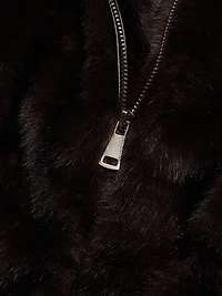 The Eliana Faux- Fur Zip-Front Coat