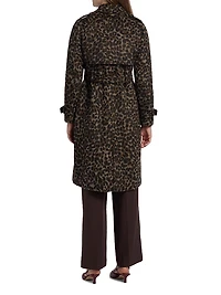 Courtney Leopard-Print Belted Coat