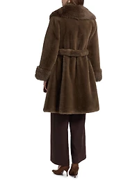 Jones Faux-Fur Shawl-Collar Coat