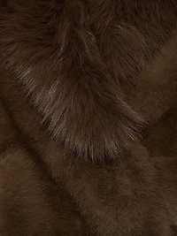 Jones Faux-Fur Shawl-Collar Coat