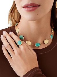Lunaria Color 18K Yellow Gold & Turquoise Ring