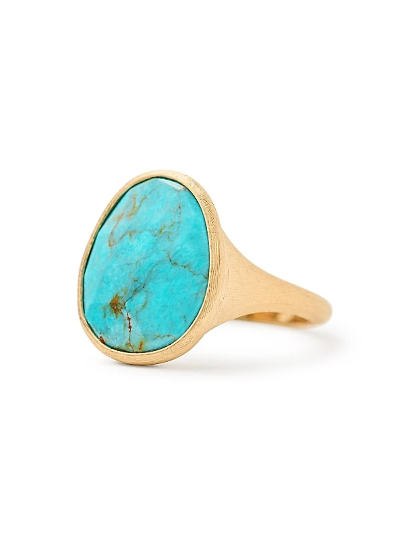 Lunaria Color 18K Yellow Gold & Turquoise Ring