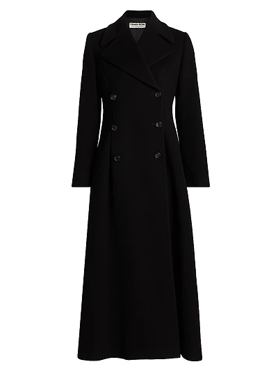 Libbya Virgin Wool-Blend Double-Breasted Coat
