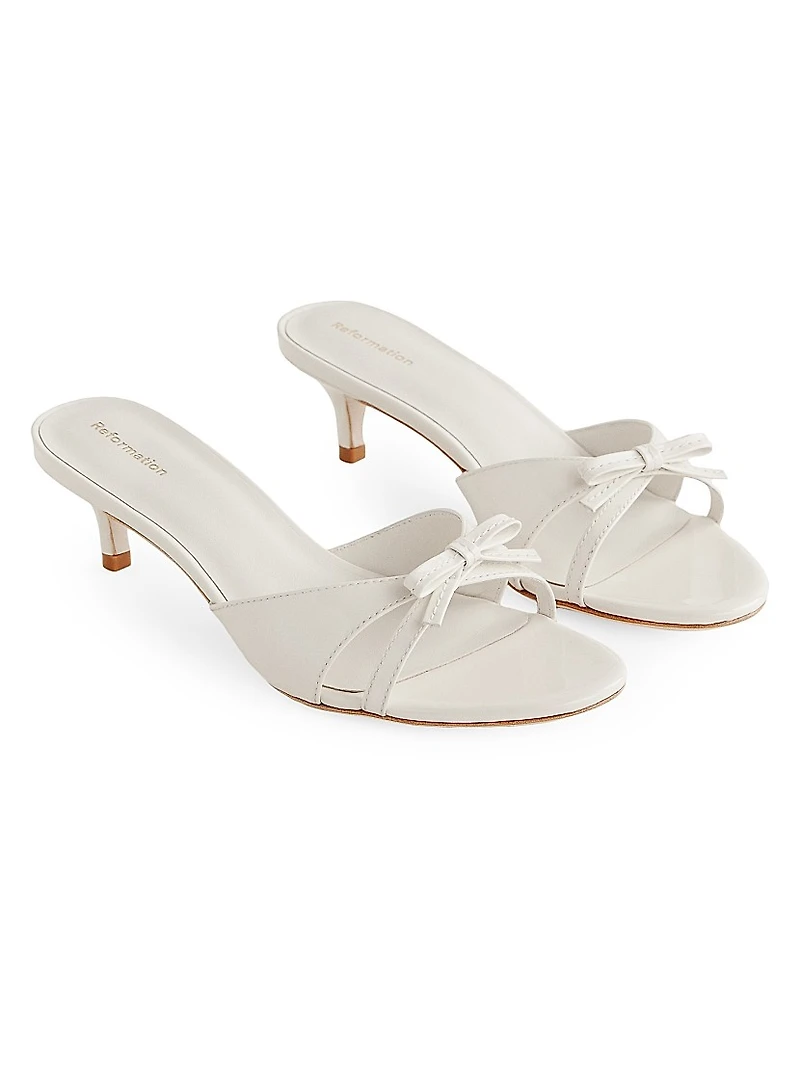 Stacy 50MM Patent Leather Kitten-Heel Sandals