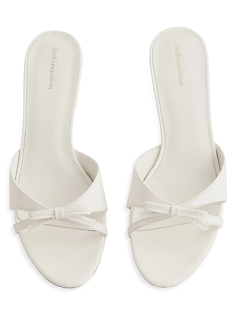 Stacy 50MM Patent Leather Kitten-Heel Sandals