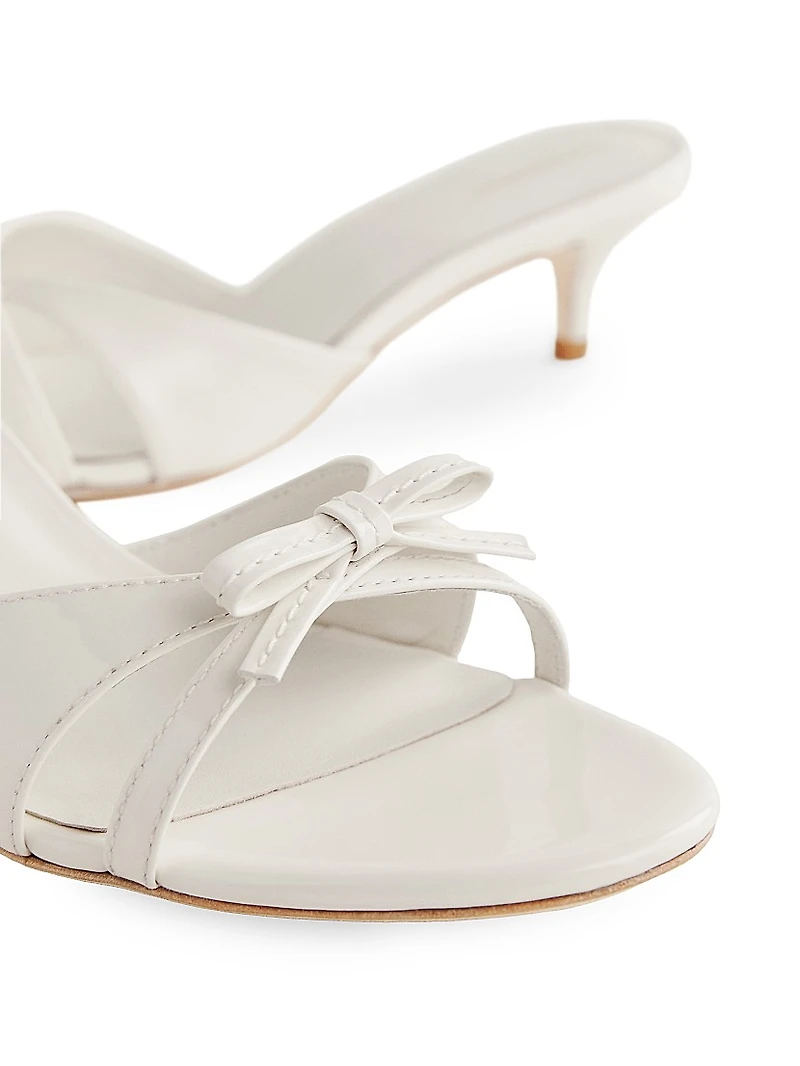 Stacy 50MM Patent Leather Kitten-Heel Sandals