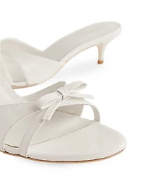 Stacy 50MM Patent Leather Kitten-Heel Sandals