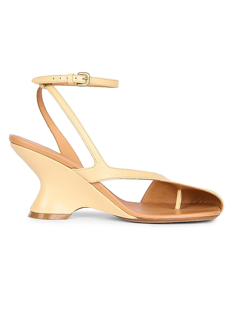 Asymmetrical Leather Sandals