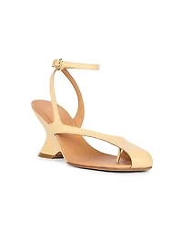 Asymmetrical Leather Sandals
