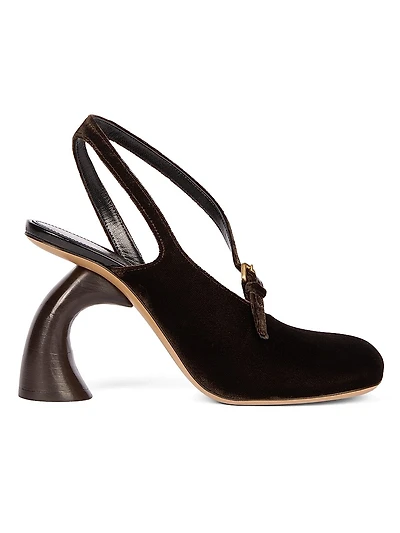 Velvet Slingback Pumps