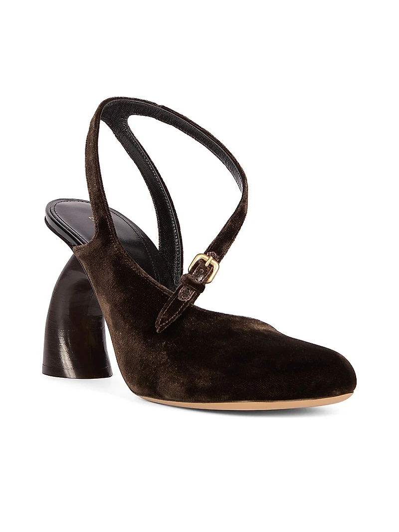 Velvet Slingback Pumps