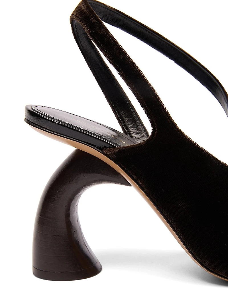 Velvet Slingback Pumps