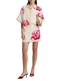 Le Champ Remy Floral Linen Shirt
