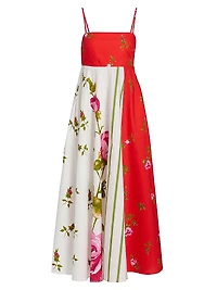 Le Champ Rue Floral Cotton Maxi Dress