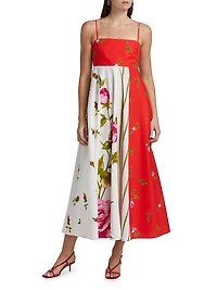Le Champ Rue Floral Cotton Maxi Dress
