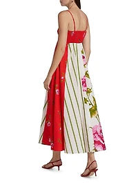 Le Champ Rue Floral Cotton Maxi Dress