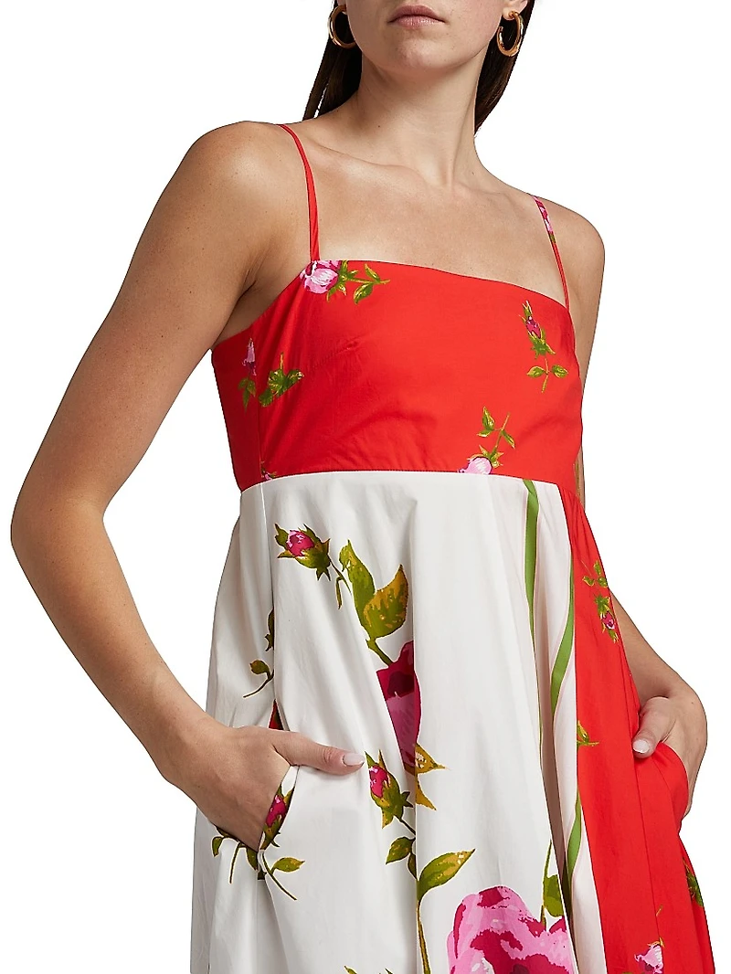 Le Champ Rue Floral Cotton Maxi Dress