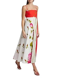 Le Champ Rue Floral Cotton Maxi Dress