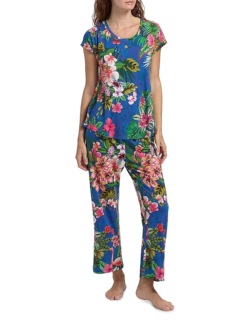The Bobbie Printed Cropped 2-Piece Set