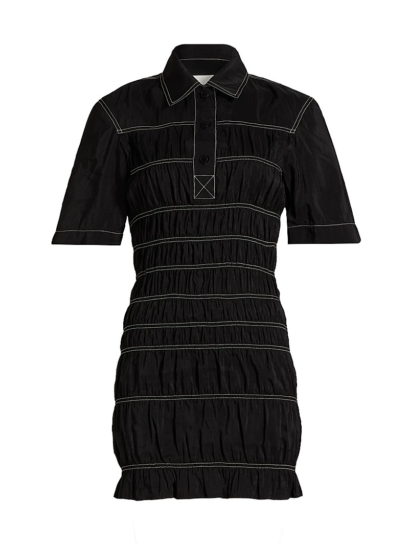 Nomia Smocked Poplin Shirtdress