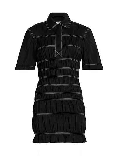 Nomia Smocked Poplin Shirtdress